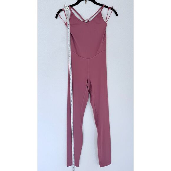NWOT Lululemon Women's Align Cross Back 25" Bodysuit in Washed Mauve Size 2 - Picture 9 of 12